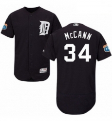 Mens Majestic Detroit Tigers 34 James McCann Navy Blue Alternate Flex Base Authentic Collection MLB Jersey Mens Majestic Detroit Tigers 34 James McCann Navy Blue Alternate Flex Base Authentic Collection MLB Jersey
