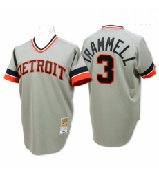 Mens Mitchell and Ness Detroit Tigers 3 Alan Trammell Authentic Grey Throwback MLB Jersey Mens Mitchell and Ness Detroit Tigers 3 Alan Trammell Authentic Grey Throwback MLB Jersey