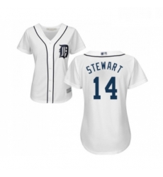 Womens Detroit Tigers 14 Christin Stewart Replica White Home Cool Base Baseball Jersey Womens Detroit Tigers 14 Christin Stewart Replica White Home Cool Base Baseball Jersey