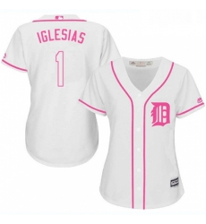 Womens Majestic Detroit Tigers 1 Jose Iglesias Authentic White Fashion Cool Base MLB Jersey Womens Majestic Detroit Tigers 1 Jose Iglesias Authentic White Fashion Cool Base MLB Jersey