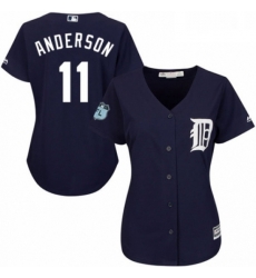Womens Majestic Detroit Tigers 11 Sparky Anderson Authentic Navy Blue Alternate Cool Base MLB Jersey Womens Majestic Detroit Tigers 11 Sparky Anderson Authentic Navy Blue Alternate Cool Base MLB Jersey