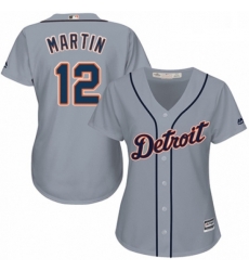 Womens Majestic Detroit Tigers 12 Leonys Martin Authentic Grey Road Cool Base MLB Jersey Womens Majestic Detroit Tigers 12 Leonys Martin Authentic Grey Road Cool Base MLB Jersey