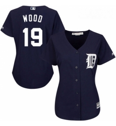 Womens Majestic Detroit Tigers 19 Travis Wood Replica Navy Blue Alternate Cool Base MLB Jersey Womens Majestic Detroit Tigers 19 Travis Wood Replica Navy Blue Alternate Cool Base MLB Jersey