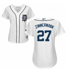 Womens Majestic Detroit Tigers 27 Jordan Zimmermann Authentic White Home Cool Base MLB Jersey Womens Majestic Detroit Tigers 27 Jordan Zimmermann Authentic White Home Cool Base MLB Jersey
