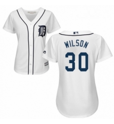 Womens Majestic Detroit Tigers 30 Alex Wilson Replica White Home Cool Base MLB Jersey Womens Majestic Detroit Tigers 30 Alex Wilson Replica White Home Cool Base MLB Jersey