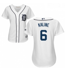 Womens Majestic Detroit Tigers 6 Al Kaline Replica White Home Cool Base MLB Jersey Womens Majestic Detroit Tigers 6 Al Kaline Replica White Home Cool Base MLB Jersey