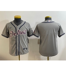 Youth Detroit Tigers Blank Grey Cool Base Stitched Baseball Jersey