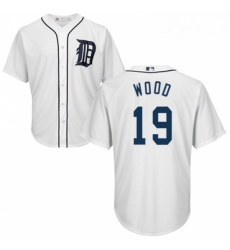 Youth Majestic Detroit Tigers 19 Travis Wood Replica White Home Cool Base MLB Jersey Youth Majestic Detroit Tigers 19 Travis Wood Replica White Home Cool Base MLB Jersey