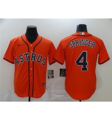 Astros 4 George Springer Orange 2020 Nike Cool Base Jersey Astros 4 George Springer Orange 2020 Nike Cool Base Jersey