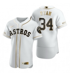 Houston Astros 34 Nolan Ryan White Nike Mens Authentic Golden Edition MLB Jersey Houston Astros 34 Nolan Ryan White Nike Mens Authentic Golden Edition MLB Jersey