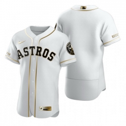 Houston Astros Blank White Nike Mens Authentic Golden Edition MLB Jersey