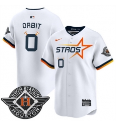Men Houston Astros 0 Orbit White 2025 City Connect Limited Stitched Baseball Jersey