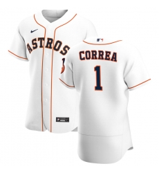Men Houston Astros 1 Carlos Correa Men Nike White Home 2020 Flex Base Player MLB Jersey Men Houston Astros 1 Carlos Correa Men Nike White Home 2020 Flex Base Player MLB Jersey