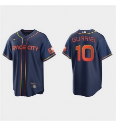 Men Houston Astros 10 Yuli Gurriel 2022 Navy City Connect Cool Base Stitched jersey Men Houston Astros 10 Yuli Gurriel 2022 Navy City Connect Cool Base Stitched jersey
