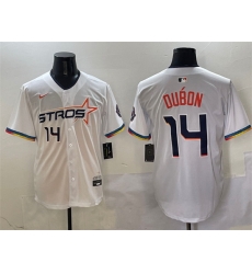 Men Houston Astros 14 Mauricio Dub F3n White 2025 City Connect Limited Stitched Baseball Jersey