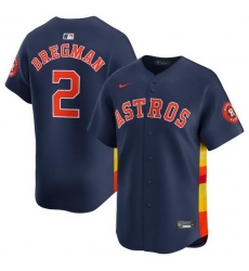 Men Houston Astros 2 Alex Bregman Navy 2024 Alternate Limited Stitched Baseball Jersey Men Houston Astros 2 Alex Bregman Navy 2024 Alternate Limited Stitched Baseball Jersey