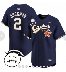 Men Houston Astros 2 Bregman Cactus Jack Vapor Premier Limited Stitched Navy Baseball Jersey Men Houston Astros 2 Bregman Cactus Jack Vapor Premier Limited Stitched Navy Baseball Jersey