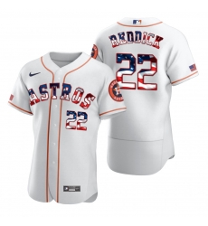 Men Houston Astros 22 Josh Reddick Men Nike White Fluttering USA Flag Limited Edition Flex Base MLB Jersey Men Houston Astros 22 Josh Reddick Men Nike White Fluttering USA Flag Limited Edition Flex Base MLB Jersey