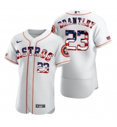Men Houston Astros 23 Michael Brantley Men Nike White Fluttering USA Flag Limited Edition Flex Base MLB Jersey Men Houston Astros 23 Michael Brantley Men Nike White Fluttering USA Flag Limited Edition Flex Base MLB Jersey