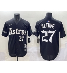 Men Houston Astros 27 Jose Altuve Black Gothic 27Houston Born Barrio Raised 27 Limited Stitched Baseball Jersey Men Houston Astros 27 Jose Altuve Black Gothic 27Houston Born Barrio Raised 27 Limited Stitched Baseball Jersey