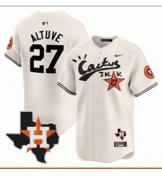 Men Houston Astros 27 Jose Altuve Cactus Jack Vapor Premier Limited Stitched Baseball Jersey Men Houston Astros 27 Jose Altuve Cactus Jack Vapor Premier Limited Stitched Baseball Jersey