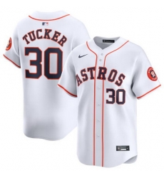 Men Houston Astros 30 Kyle Tucker White 2024 Home Limited Stitched Baseball Jersey Men Houston Astros 30 Kyle Tucker White 2024 Home Limited Stitched Baseball Jersey