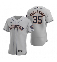 Men Houston Astros 35 Justin Verlander Gray Flex Base Stitched Jersey Men Houston Astros 35 Justin Verlander Gray Flex Base Stitched Jersey
