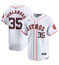 Men Houston Astros 35 Justin Verlander White 2024 Home Limited Stitched Baseball Jersey Men Houston Astros 35 Justin Verlander White 2024 Home Limited Stitched Baseball Jersey