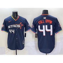 Men Houston Astros 44 Still Tippin Navy 2025 City Connect With Texas Patch Limited Stitched Baseball Jersey