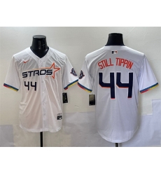 Men Houston Astros 44 Still Tippin White 2025 City Connect Limited Stitched Baseball Jersey Men Houston Astros 44 Still Tippin White 2025 City Connect Limited Stitched Baseball Jersey