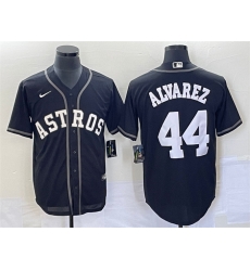 Men Houston Astros 44 Yordan Alvarez Black Cool Base Stitched Baseball Jersey Men Houston Astros 44 Yordan Alvarez Black Cool Base Stitched Baseball Jersey