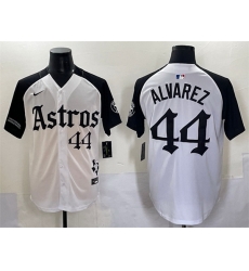 Men Houston Astros 44 Yordan Alvarez White Black Gothic 27Houston Born Barrio Raised 27 Limited Stitched Baseball Jersey Men Houston Astros 44 Yordan Alvarez White Black Gothic 27Houston Born Barrio Raised 27 Limited Stitched Baseball Jersey