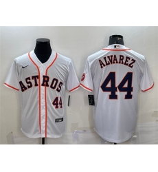 Men Houston Astros 44 Yordan Alvarez White With Patch Cool Base Stitched Jersey Men Houston Astros 44 Yordan Alvarez White With Patch Cool Base Stitched Jersey