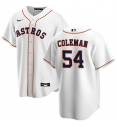Men Houston Astros 54 Dylan Coleman White Cool Base Stitched Baseball Jersey Men Houston Astros 54 Dylan Coleman White Cool Base Stitched Baseball Jersey