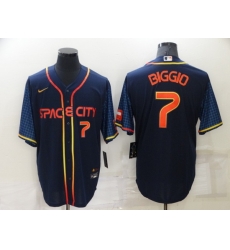 Men Houston Astros 7 Craig Biggio 2022 Navy City Connect Cool Base Stitched Jerse Men Houston Astros 7 Craig Biggio 2022 Navy City Connect Cool Base Stitched Jerse