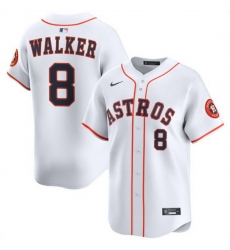 Men Houston Astros 8 Christian Walker White 2025 Home Limited Stitched Baseball Jersey Men Houston Astros 8 Christian Walker White 2025 Home Limited Stitched Baseball Jersey