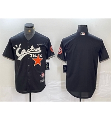 Men Houston Astros Blank Black Cactus Jack Vapor Premier Limited Stitched Baseball Jersey Men Houston Astros Blank Black Cactus Jack Vapor Premier Limited Stitched Baseball Jersey