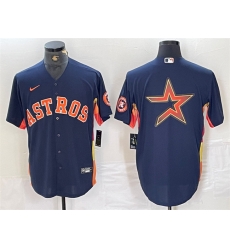 Men Houston Astros Navy Team Big Logo With Patch Cool Base Stitched Baseball Jersey 2 Men Houston Astros Navy Team Big Logo With Patch Cool Base Stitched Baseball Jersey 2