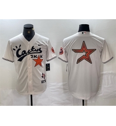 Men Houston Astros Team Big Logo Cream Cactus Jack Vapor Premier Limited Stitched Baseball Jersey 3 Men Houston Astros Team Big Logo Cream Cactus Jack Vapor Premier Limited Stitched Baseball Jersey 3
