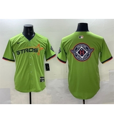 Men Houston Astros Team Big Logo Green 2025 City Connect Limited Stitched Baseball Jersey