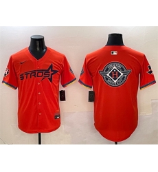 Men Houston Astros Team Big Logo Orange 2025 City Connect With Texas Patch Limited Stitched Baseball Jersey 001 Men Houston Astros Team Big Logo Orange 2025 City Connect With Texas Patch Limited Stitched Baseball Jersey 001