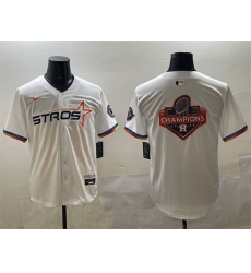Men Houston Astros Team Big Logo White 2025 City Connect Limited Stitched Baseball Jersey 004