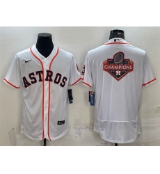 Men Houston Astros White 2022 World Series Champions Team Big Logo Flex Base Stitched Jersey Men Houston Astros White 2022 World Series Champions Team Big Logo Flex Base Stitched Jersey
