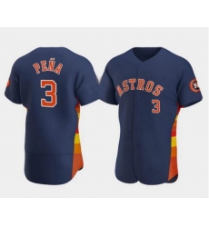 Men New Houston Astros #3 Jeremy Pena Navy Stitched Jersey Men New Houston Astros #3 Jeremy Pena Navy Stitched Jersey