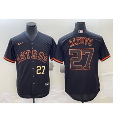 Men's Houston Astros #27 Jose Altuve Number Lights Out Black Fashion Stitched MLB Cool Base Nike Jersey1 Men's Houston Astros #27 Jose Altuve Number Lights Out Black Fashion Stitched MLB Cool Base Nike Jersey1