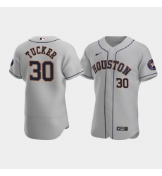 Men's Houston Astros #30 Kyle Tucker Gray Flex Base Stitched Baseball Jersey Men's Houston Astros #30 Kyle Tucker Gray Flex Base Stitched Baseball Jersey