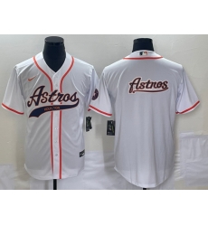 Men's Houston Astros White Team Big Logo Cool Base Stitched Baseball Jersey Men's Houston Astros White Team Big Logo Cool Base Stitched Baseball Jersey