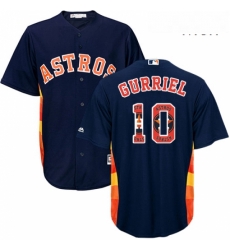 Mens Majestic Houston Astros 10 Yuli Gurriel Authentic Navy Blue Team Logo Fashion Cool Base MLB Jersey Mens Majestic Houston Astros 10 Yuli Gurriel Authentic Navy Blue Team Logo Fashion Cool Base MLB Jersey
