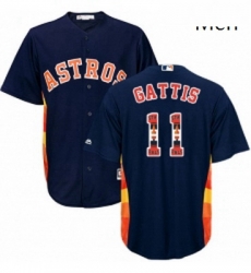 Mens Majestic Houston Astros 11 Evan Gattis Authentic Navy Blue Team Logo Fashion Cool Base MLB Jersey Mens Majestic Houston Astros 11 Evan Gattis Authentic Navy Blue Team Logo Fashion Cool Base MLB Jersey