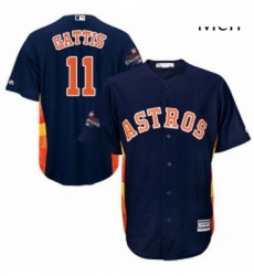 Mens Majestic Houston Astros 11 Evan Gattis Replica Navy Blue Alternate 2017 World Series Champions Cool Base MLB Jersey Mens Majestic Houston Astros 11 Evan Gattis Replica Navy Blue Alternate 2017 World Series Champions Cool Base MLB Jersey